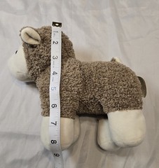 Fuzzy Plush Brown Cream Lamb 10″ Soft Lovey EUC Toddler Child Gift
