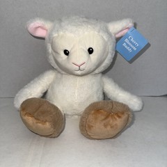 Animal Adventure Lamb Sheep Cream Plush Cherry Blossom Buddy 2023 Sewn Eyes NOS
