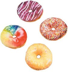 Delicious Looking Plush Donuts (4 Pack) 5″. Sprinkles, Glaze, Realistic Look