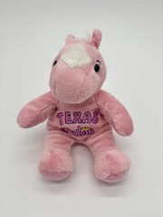 Symbolz Texas Cutie Pink Embroidered Horse Plush 8” Stuffed Animal