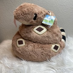 New Squishables Brown Rattlesnake Plush Stuffed Animal FAST SHIPPER TAIL RATTLES