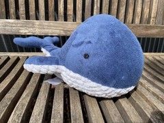 Nautica Kids Whale Plush Navy Blue White Stuffed Animal 13″ Sea Life Rare Lovey