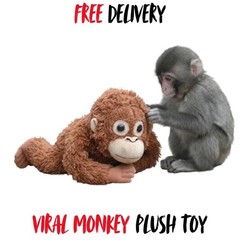 NWT Viral Punch Monkey Plush Toy – 66cm Extra Large Kawaii Soft Stuffed Animal