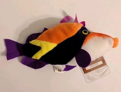 HAWAIIAN COLLECTIBLES Humu Patchwork Fish Plush Stuffed Animal with Passport Tag