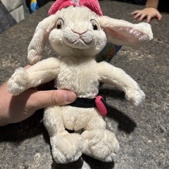 BAB Workshop 10” Hop the Movie Bunny Rabbit Stuffed Pink Hat-Belt Plush NWT