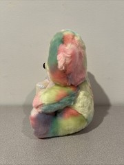 MJC Corp Pastel Rainbow Teddy Bear Plush Holding Gift Box Stuffed Animal 8–10″