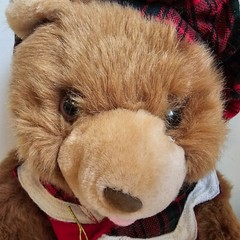 Chosun Gingerbread Cookie Bear Plush Stuffed Animal Christmas Holidays Vtg 16″
