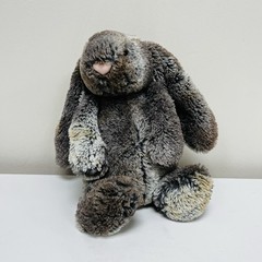Jellycat Bashful Bunny Woodland Babe 12″ Grey Brown Marbled Plush Toy Doll Small
