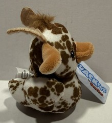 Mini Quackerz Stuffed Plush 2.5” ~ Brown & White Cow Duck ~ “George” ~ NEW