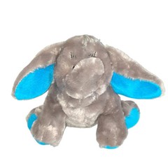 Standard Chartered Gray & Blue Elephant Plush Stuffed Toy 8″