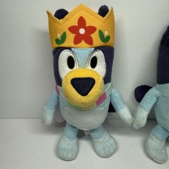 Lot of 2 Bluey 8″ Plush Stuffed Animals: Bluey & Queens Bluey Moose Toys Ludo