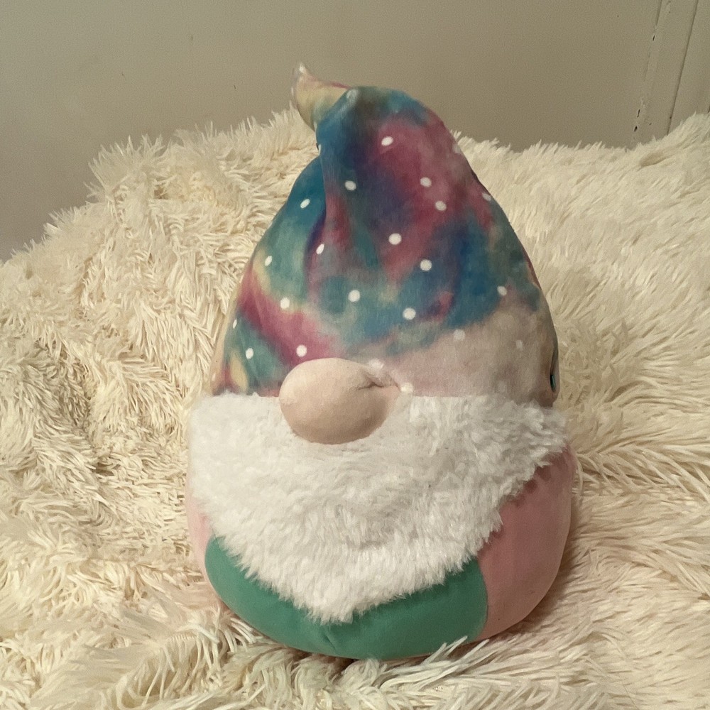 Squishmallows Pink Gnome Plush w/ Multicolor Polka Dot Hat, Small 6-14in