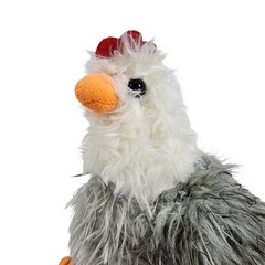 Walmart Shaggy Rooster Plush Stuffed Animal White Grey 8 Inch WALMART332049-0923