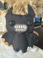 ODD Count Fuggula Winged Black Bat Fuggler Plush RARE GLOW IN THE DARK