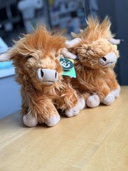 Living Nature Highland Cow Plush Brown Stuffed Animal Farm Toy 2021