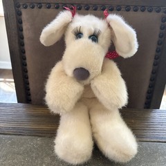 Dakin Le Mutt Fifi La Femme Dog Plush 1981 Vintage Francesca Hoerlein Red Bows