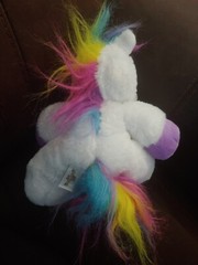 NWT – PLUSHIBLE – 10″ POPPY – White UNICORN Rainbow Mane & Tail Purple Hooves