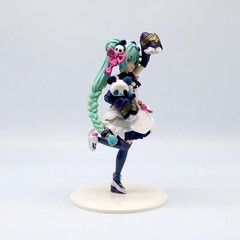 Hatsune Miku Desktop Cute Action Figure 18cm Neko T-Shirt Ver. Anime Figurine