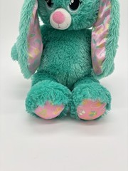 Build A Bear Beach Bunny Plush Satin Ears 16” BABW Teal Summer Vibes