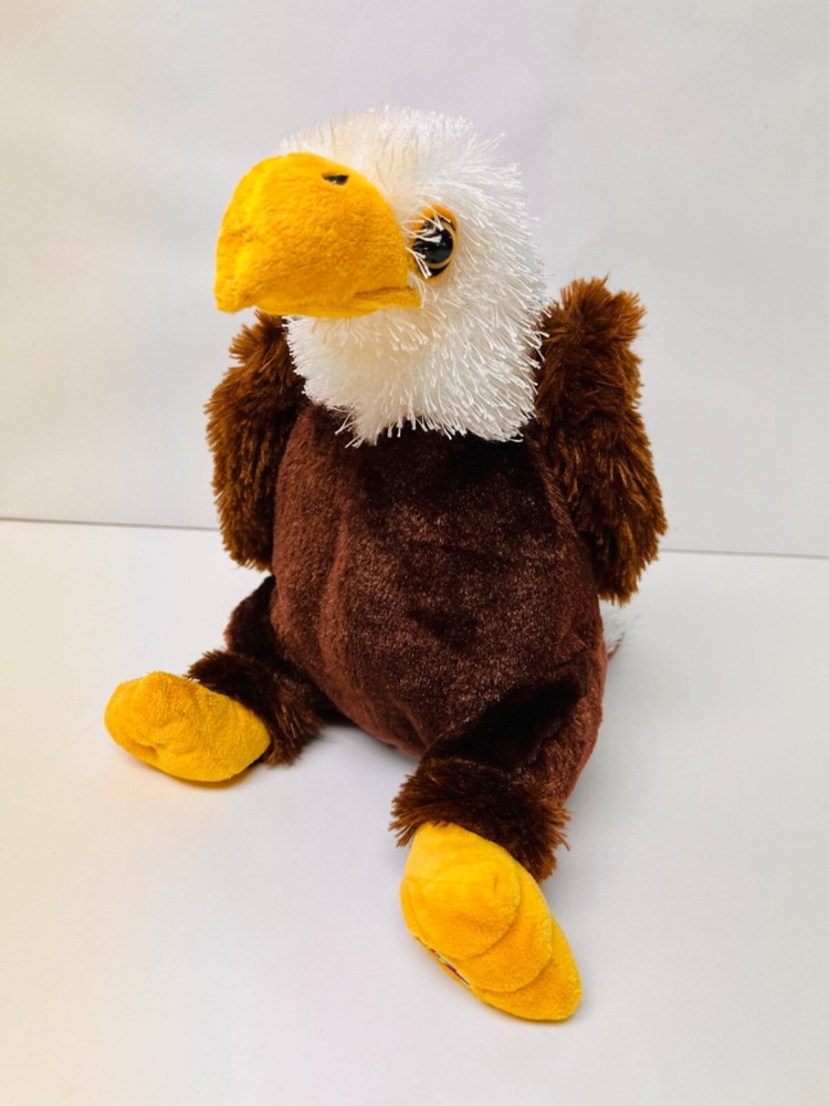 Ganz Webkinz Eagle Plush Stuffed Animal No Code 8″ inch Brown White Yellow BIN17