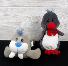 Macys Polar Babies Lot Two Below Walrus Admiral Brrd Penguin Beanie Plush 1997
