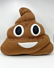 Poop Emoji Plush 12 Inch Stuffed Pillow Toy Funny Smiley Brown Plush