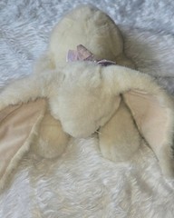 Vintage 1994 Personal Creations Inc 15″ Laying White Bunny Rabbit Floppy Ears