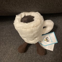 Jellycat NWT Espresso Cup Plush Stuffed Excellent Little Cute White Authentic