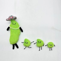 31cm New Secret Staycation Plush Toy Edamame Family Doll Cute Cartoon Stuffed