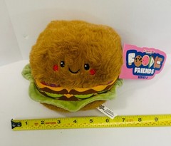 Toy Factory Collectible Foodie Friends Series 2 Sammy Hamburger 6″ Stuffed Plush