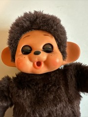 Vintage 1970’s Monchhichi Style 8″ Toy Monkey Used Blinking Eyes, Thumb Sucking