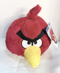 Commonwealth Angry Birds Terence Red Bird Plush Stuffed Animal 5 Inch 2010