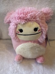 NEW Squishmallows 5” Inch Brina the pink Bigfoot with white fuzzy belly