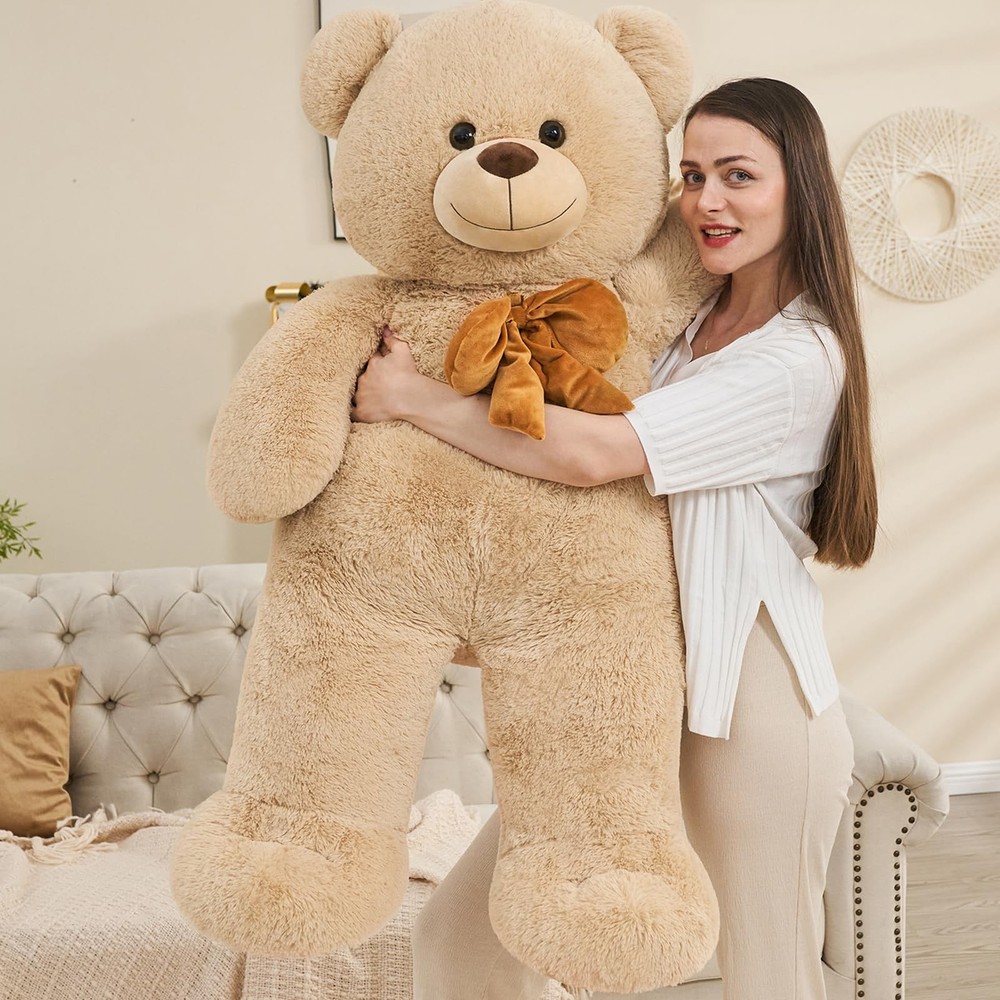 Giant Teddy Bear, 4 Feet Soft Big Stuffed Animal Life Size 47 Inch Plush Bear…