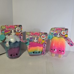 Lot of 3 Fluffie Stuffiez Treats Series Plush NWT Boba Cake Popsicle Treats