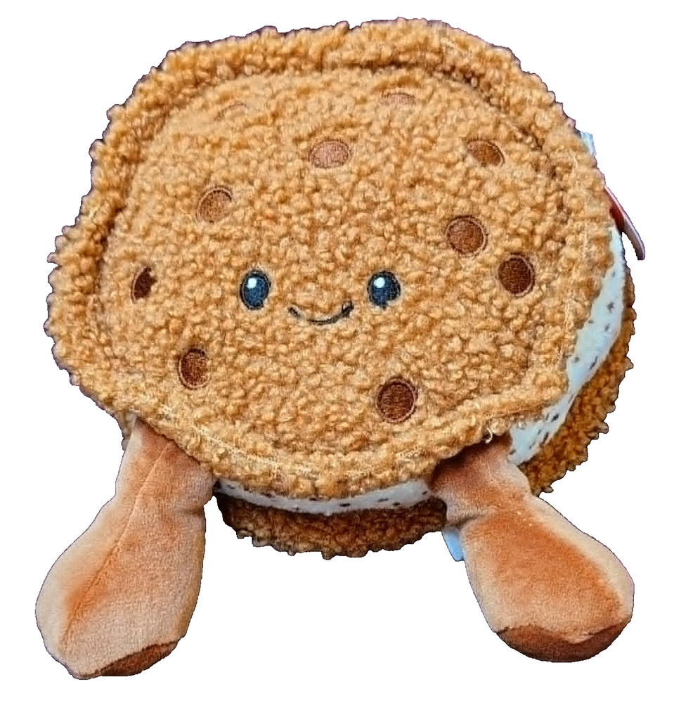 GiggleScape Cookie Plush Ice Cream Sandwich Double Chocolate w/ Vanilla