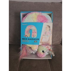 Health Touch Unicorn Neck Massager – Battery Operated Vibration Travel Pillow