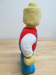 Retired LEGO Plush Mini-figure Red Shirt, Blue Overalls 12″ T Lego Man Retro