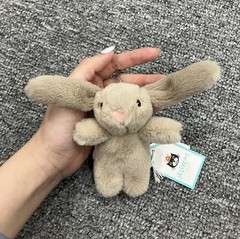Jellycat Plush Keychain Bunny Beige Bashful Bag Charm Cute Collectible 2026 NWT