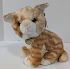 Plush Miyoni Tots Orange Tabby Cat Kitten Very Soft 2021 8″ Tall Beaded Eyes