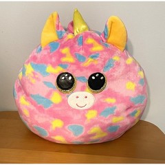 TY Squish-a-Boos FANTASIA Pink Unicorn 15″ Cushion Pillow Plush 2022