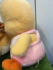 Set Of 2 Vintage 1991 Piyo Piyo Duck Chick Stuffed Plush Sweater Baby Gift RARE