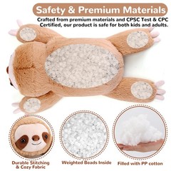 gnomantic Sloth Weighted Stuffed Animals – 22 Inch 4.5 Pounds Medium,