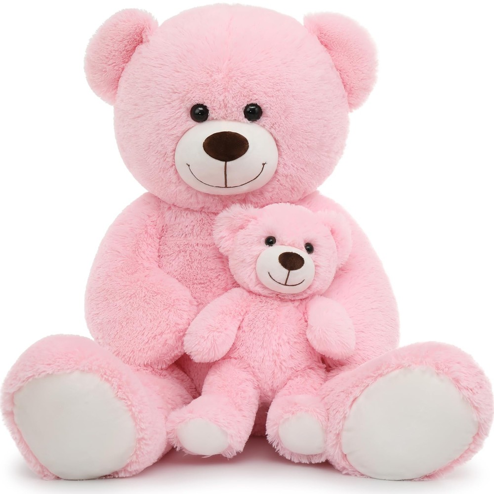 Mom and Baby Giant Teddy Bear, 39inch Soft Big Teddy Bears Stuffed Animal Plu…