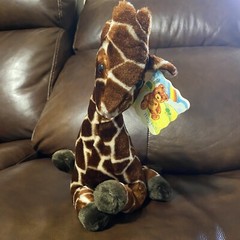 Hug Fun International 12 Inch Sitting Giraffe New Brown 3 Years And Up