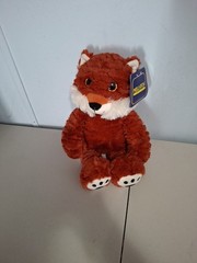 Kellytoy Stuffed Plush Fluffy Brown Red Fox Lovey Sitting Woodland 15″ Soft 2020