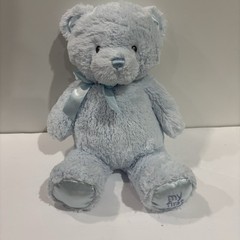 Baby Gund My First Teddy Bear Plush Stuffed Animal Toy Blue Satin Feet 14 Inch