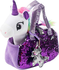 Plush Pet Set W/Purse – Unicorn Stuffed Animals for Girls – Plush Gift for Age 4