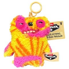 Zuru Fuggler Keyring Plush Monster Pink Orange Yellow New Tie Dye Teeth Clip