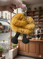 Jellycat Amuseable Pretzel Plush Keychain Soft Stuffed Toy Brown